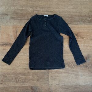 Jamie Kay organic rib cotton grey Long Sleeve Kids Shirt